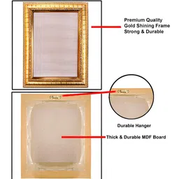 Hawai Gold-Toned & Red Wooden Wall Photo Frame image 3