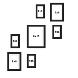 Art Street Set Of 7 Black Solid Individual Photo Frames image 5