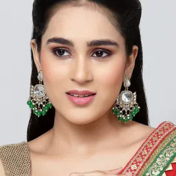 ZENEME Green Classic Drop Earrings image 5