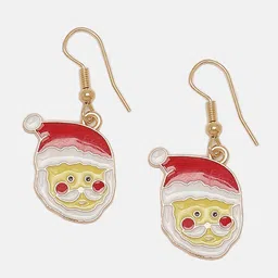 EL REGALO Christmas Red Pack Of 2 Gold Plated Star Shaped Hoop Earrings image 4