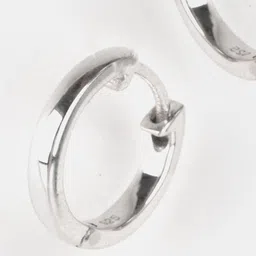 SHAYA 925 Silver Circular Hoop Earrings image 4