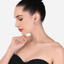 AMI Rose Gold-Plated Circular Half Hoop Earrings image 4