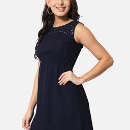 BAESD Sequinned Detailed A-Line Dress image 3