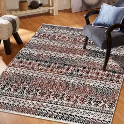 modefe Maroon Persian Nylon 5 ft x 7 ft Machine Made Carpet-picture-29