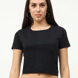 fleximaa Pack of 2 Casual Regular Sleeves Solid Women White, Black Top image 4