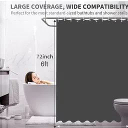 homewards White Printed Shower Curtains image 3