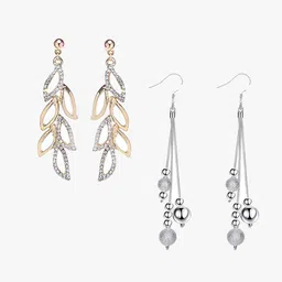 Yellow Chimes Set of 2 Contemporary Drop Earrings-picture-43