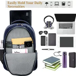 amicoleben Large 32 L Laptop Backpack Trendy & Lightweight Bag for School/College/Offices, Water-Resistant Fabric image 3