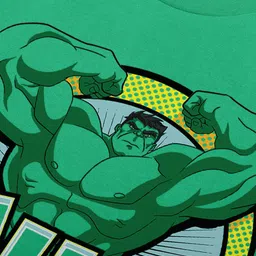 Kids Ville Boys Green Hulk Printed Tshirt image 2