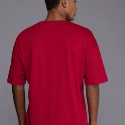 HRX by Hrithik Roshan Men Typography Printed Pure Cotton Oversized T-shirt image 4