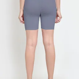 Jinfo Women Pack Of 3 Skinny Fit Mid Rise Cotton Sports Shorts image 4