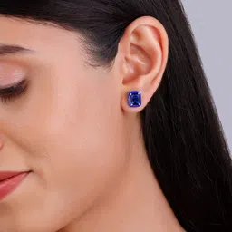 GIVA 925 Sterling Silver Rhodium-Plated Contemporary Studs Earrings image 2