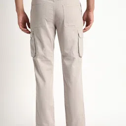 IVOC Men Cotton Regular fit Mid-rise Cargos Trouser image 4