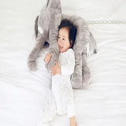SKYLOFTS Unisex Kids Grey Elephant baby pillow Soft Toy image 2