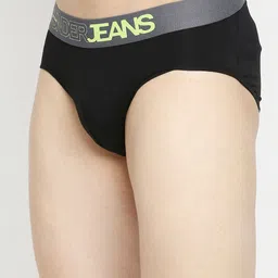 UnderJeans by Spykar Men Pack Of 2 Purple & Black Basic Briefs UJEPBC055DULLPURPLEBLACK image 5