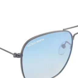 Micelo Martin Men Blue Lens & Black Square Sunglasses with UV Protected Lens image 2