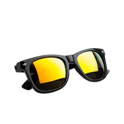 NuVew Unisex Wayfarer Sunglasses with UV Protected Lens ES_15416-22-NW-8223-fGLD-BLK-WF image 2