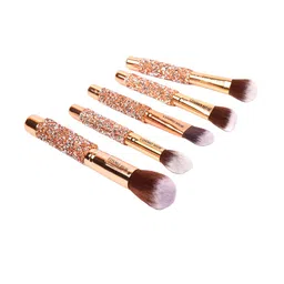 COSMO HUB Pretty Glam 10 Pieces Premium Quality Make Up Brush Set - Copper-Toned image 2