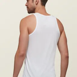 XYXX Men White Set Of 4 Solid Cotton Innerwear Vests image 4