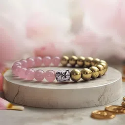 calming crystals Pyrite, Stone, Rose Quartz, Golden Pyrite, Crystal Agate Bracelet-picture-11