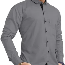 rahul look Men Regular Fit Solid Casual Shirt image 4