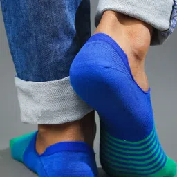 SockSoho Men Striped Shoe-Liners Socks image 5