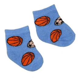 Yellow Bee Infant Boys Pack Of 3 Football Printed Cotton Ankle-Length Socks image 3