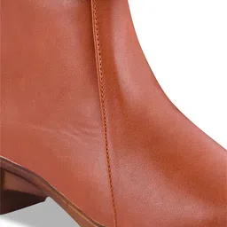 Shoetopia Women Tan Colored Solid Regular Boots image 3