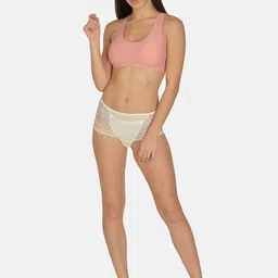 mod & shy Women Off-White Self-Design Lace Hipster Briefs image 5