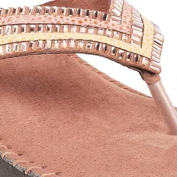 Mochi Women Mauve Embellished Open Toe Flats image 3