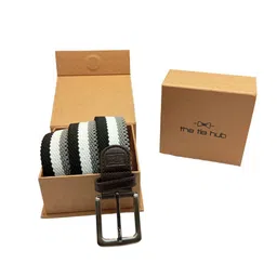 The Tie Hub Men Braided Stretchable Canvas Belt image 4