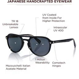 Shisen Fox KAIZEN BLACK/CRYSTAL + POLARIZED Unisex Sunglass 55 image 5