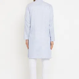Armaan Ethnic Men Blue Solid Kurta image 5