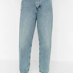 Trendyol Men Pure Cotton Mid-Rise Low Distress Heavy Fade Jeans image 3