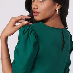 NOT SO PINK Women Green Top image 5