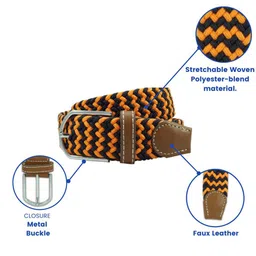 The Tie Hub Men Braided Stretchable Canvas Belt image 5