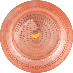 shivshakti arts Copper Parat Platter Laddu Gopal Bath Taman, Parat, Platter - Designer, Medium Paraat image 3