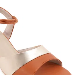Funku Fashion Tan Party Heels with Buckles image 5