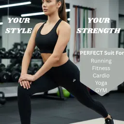 vibrant vibes Solid Women Black Tights image 5