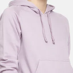 roadster Women Full Sleeve Solid Hooded Sweatshirt image 3