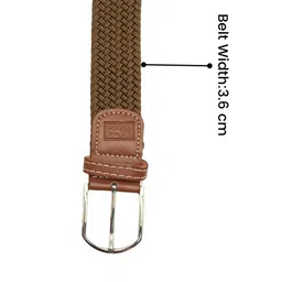The Tie Hub Men Braided Stretchable Canvas Belt image 2