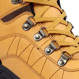 bacca bucci Men Textured Mid Top Flatform-Heel Hiking Boots image 2