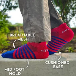 Heelium Men Pack Of 5 Striped Odour-Free & Breathable Bamboo Ankle Length Socks image 2