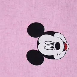 Arrabi Pink & Black Cartoon Characters 300 TC Single Bedsheet with 1 Pillow Covers image 5