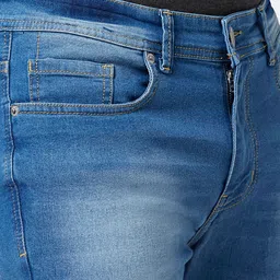 People Men Mid-Rise Slim Fit Clean Look Heavy Fade Jeans image 4