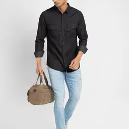 SPYKAR Men Kano Slim Fit Mildly Distressed Heavy Fade Jeans image 4