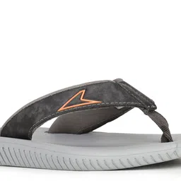 Power Men Grey Solid Thong Flip Flops image 5