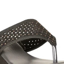 Bata Embellished Open Toe Wedge Heels image 2