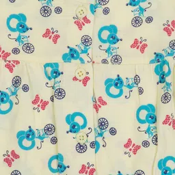 Bodycare Kids Pack Of 3 Floral Printed Cotton Flared Cold-Shoulder A-Line Dress image 5