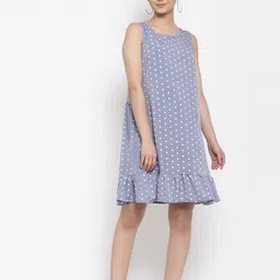 iki chic Women Lavender Printed A-Line Dress image 5